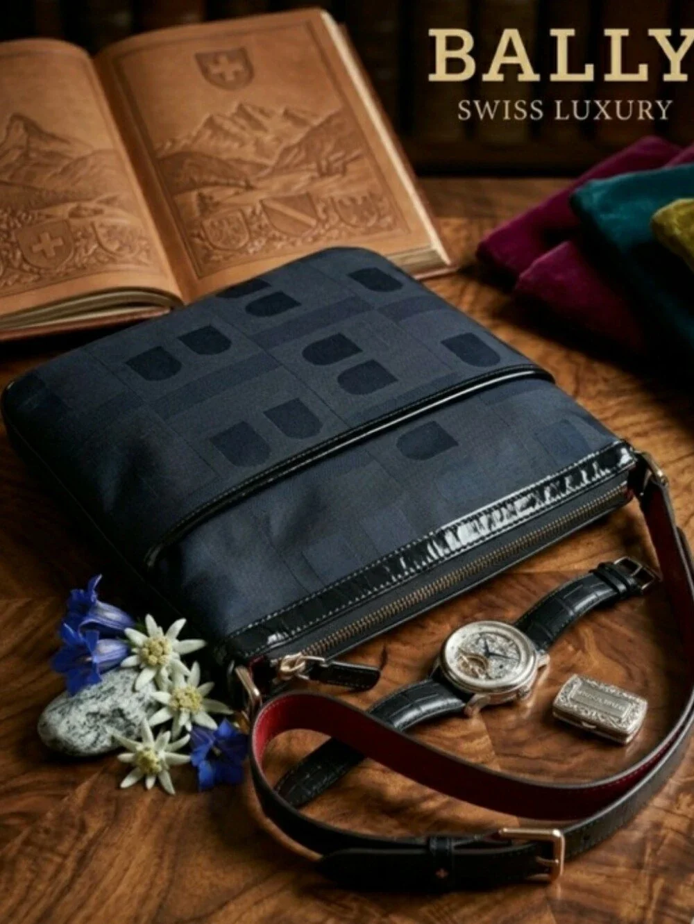 Vintage Bally Monogram Jacquard 